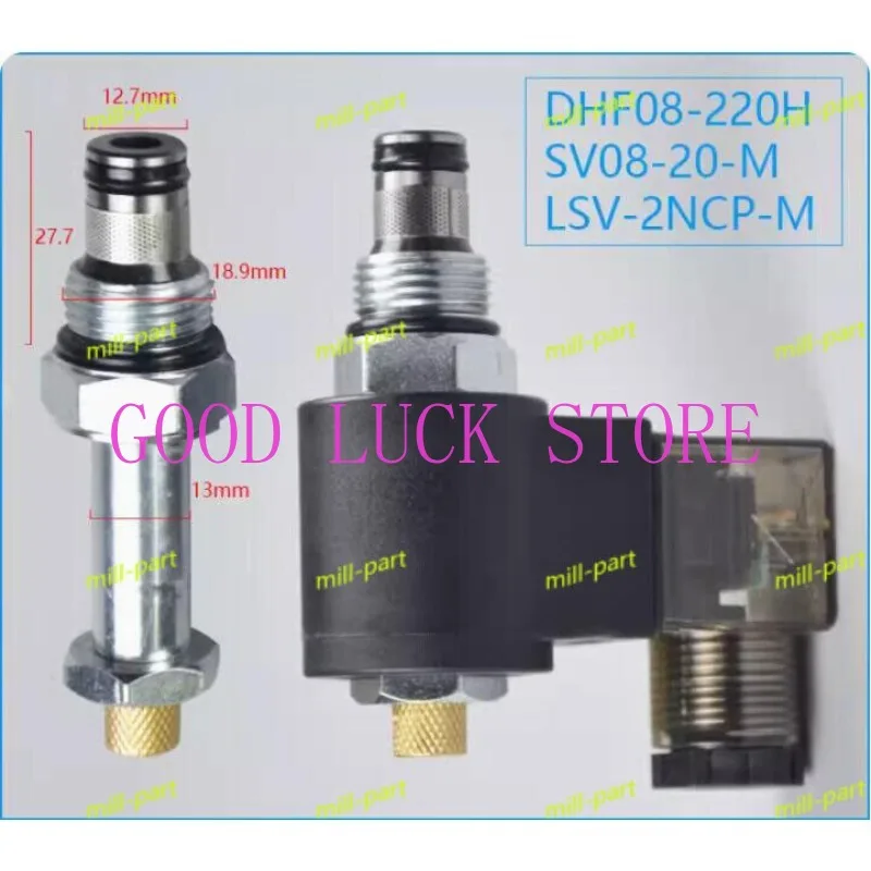 2 Way Normally Closed Hydraulic Threaded Cartridge Solenoid Valve DHF08-220H