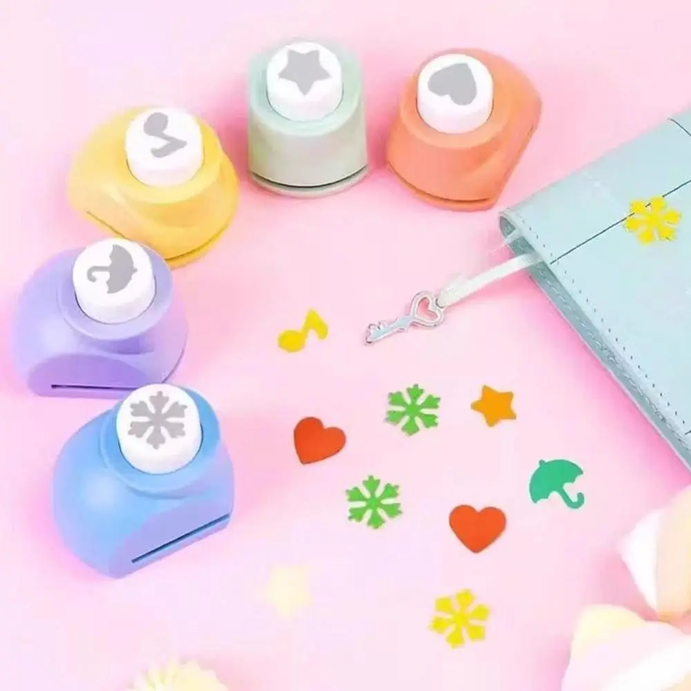 สร้างสรรค์พลาสติก DIY Puncher Craft ชุดกล่องเก็บโครงการ DIY เด็ก Hole Punch คู่มือเด็ก Craft Hole Punch รูปร่างชุด