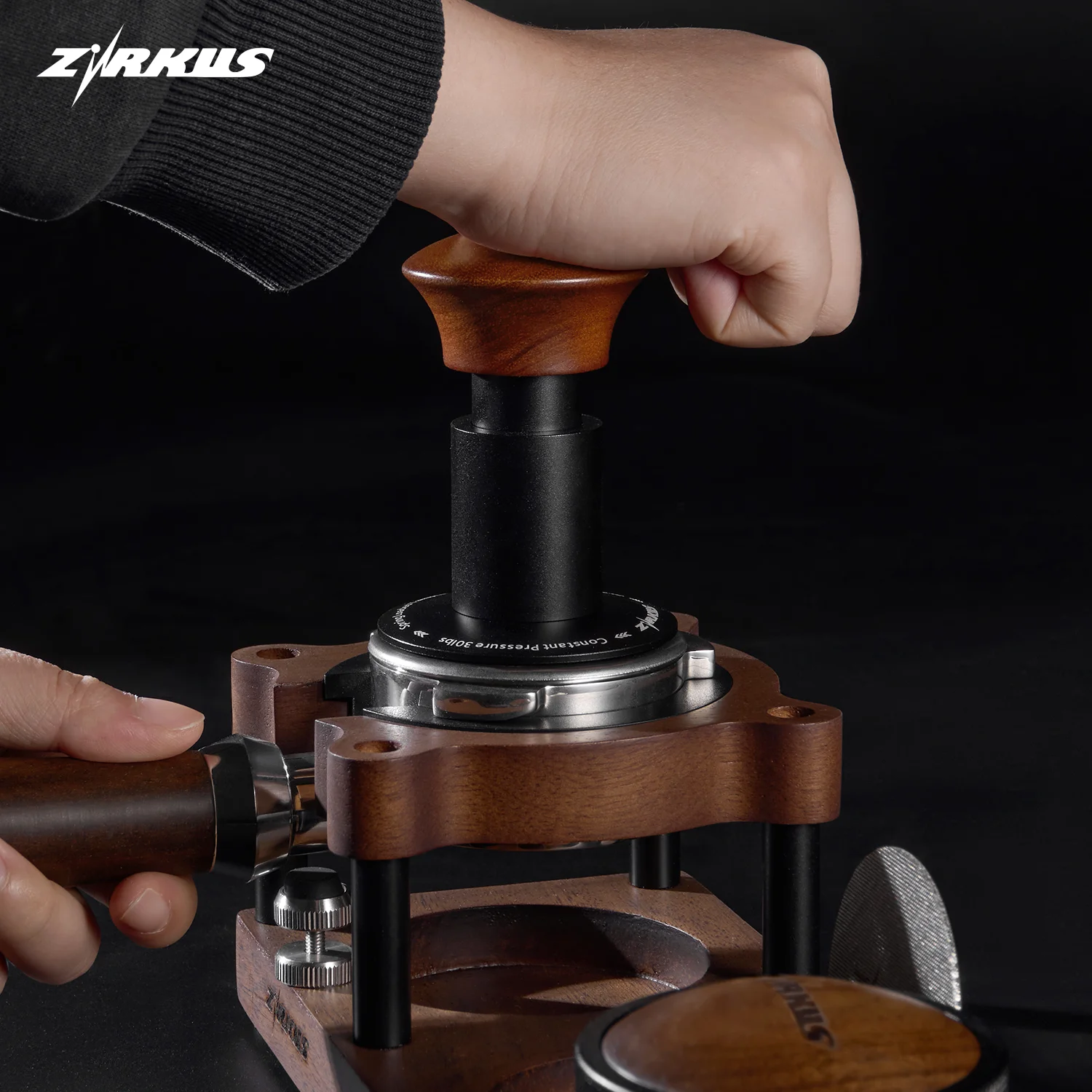 ZIRKUS Coffee Tamper Impact 3 Springs 30lbs Constant Pressure  51mm 53mm 58mm For Breville Espresso Accsesory Barista Tool