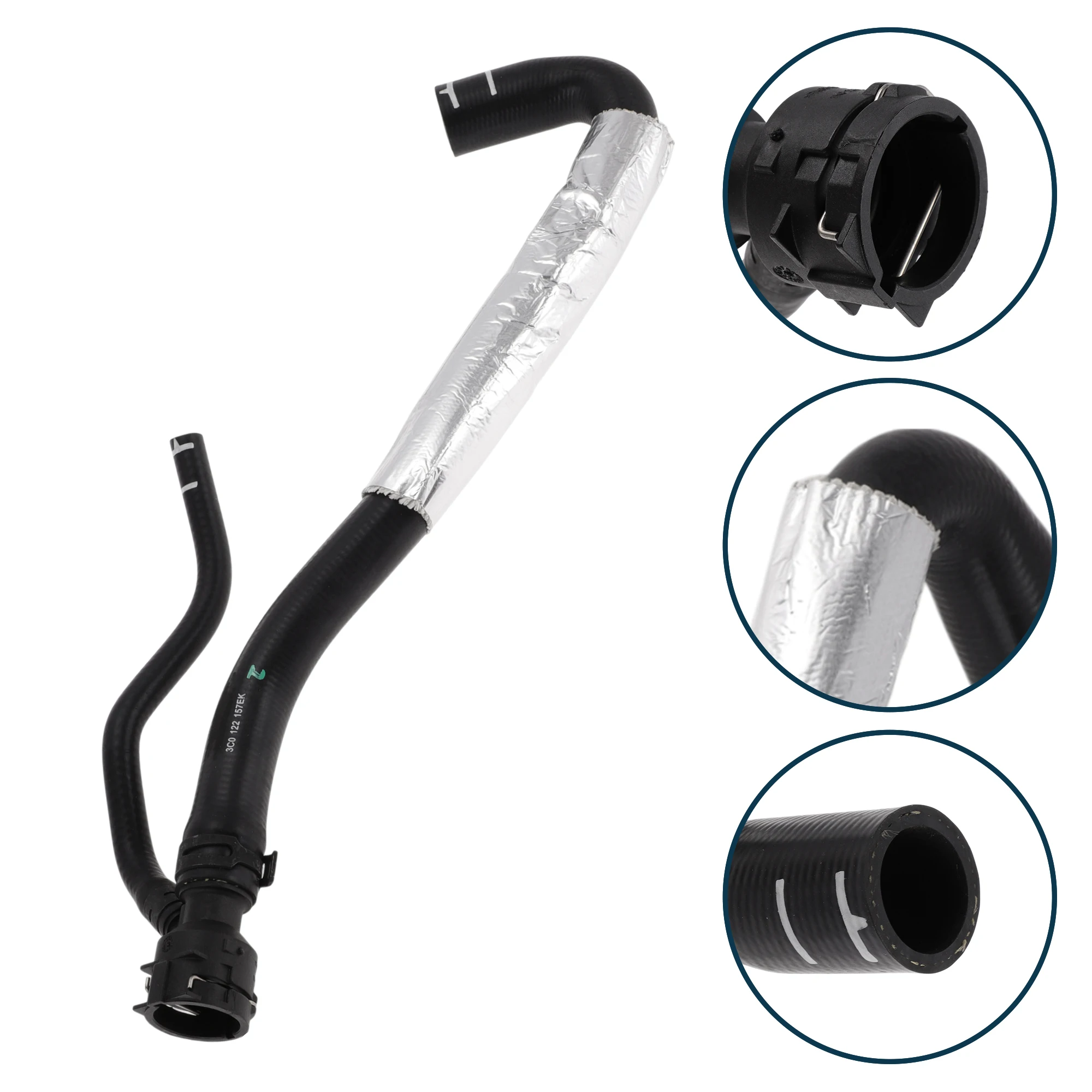 

UXCELL Шланг радиатора, шланг обогревателя No 3TD122157 для Volkswagen Passat 2014-2016, резиновая труба для теплой воды, черный, 1 шт.