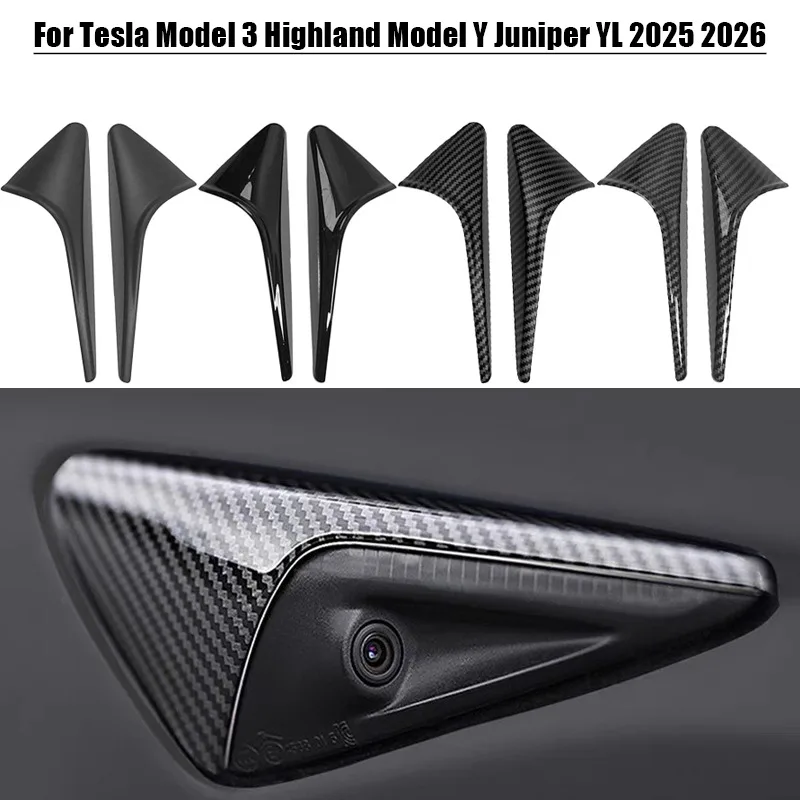 Image of ABS Blinker-Kamera-Abdeckung Seitenverkleidung Schutzabdeckung für Tesla Model 3 Highland Model Y Juniper YL 2025 2026