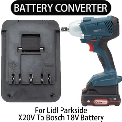 Adaptador de bateria para Lidl Parkside X20V para RYOBI/Bosch/Hitachi 18V Li-Ion Adaptador de bateria compatível com Parkside X20V Series