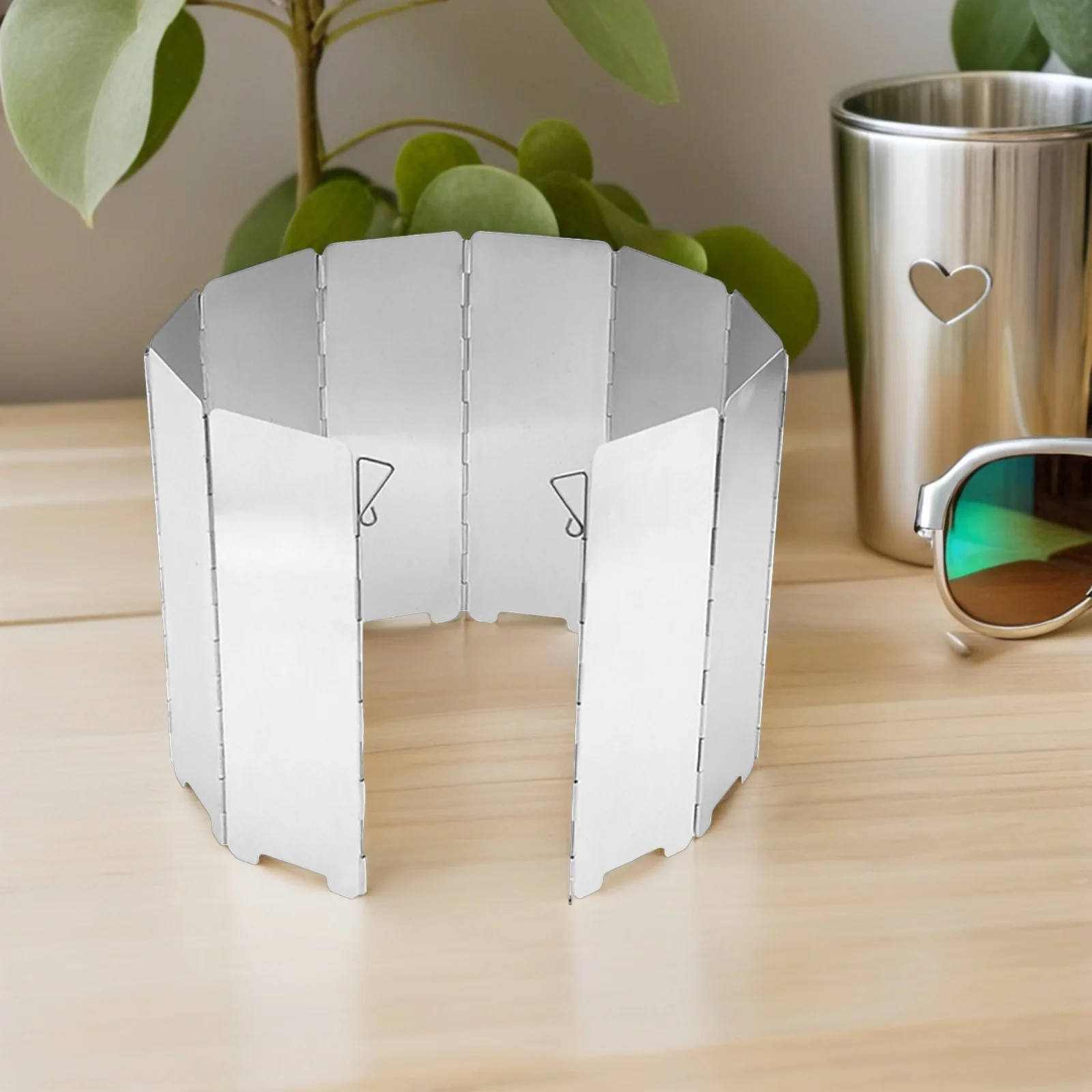 

1Set Stove Windshield Screens 9 Plates Foldable Aluminium Alloy Outdoor Camping Cooking Bbq Gas Stoves Windproof Screen