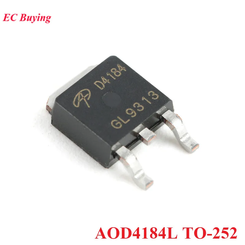 10Pcs/5pcs AOD4184 D4184 AOD4184L TO-252 N-channel 40V/50A SMD MOSFET MOS Tube FET Field-effect Transistor Chip IC New Original