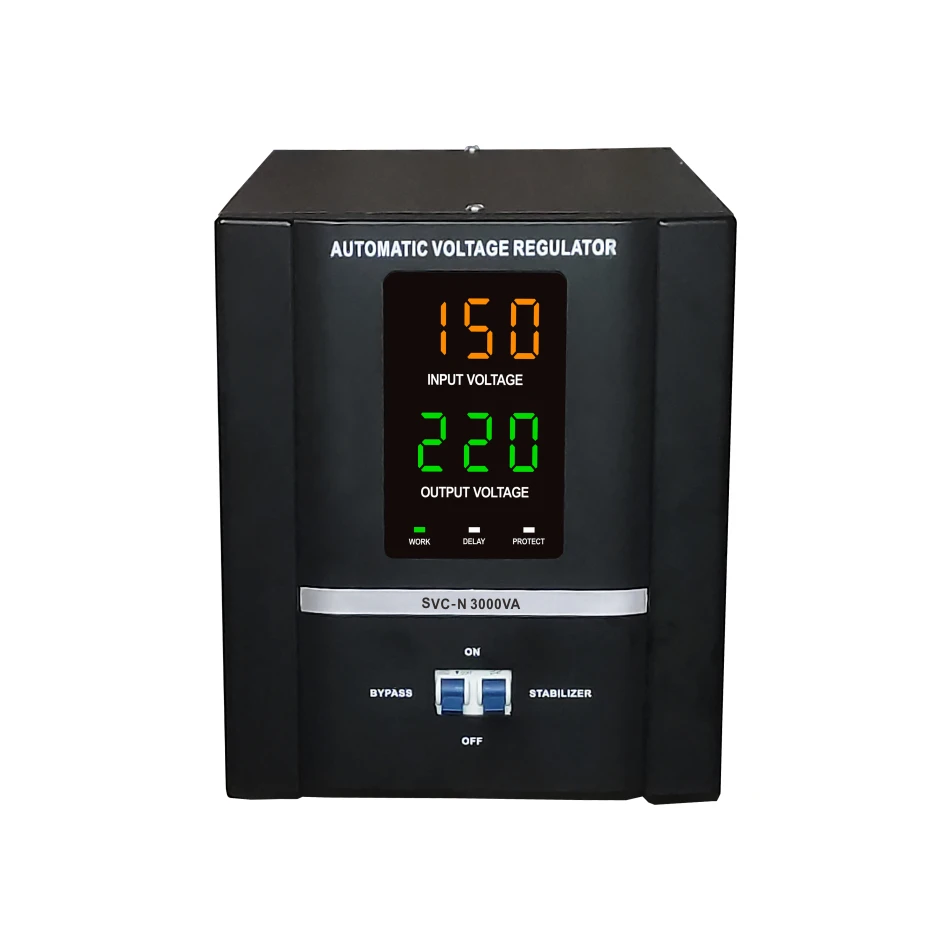 High Quality 3KVA Desktop Single Phase AC Automatic Voltage Stabilizers Voltage Regulator
