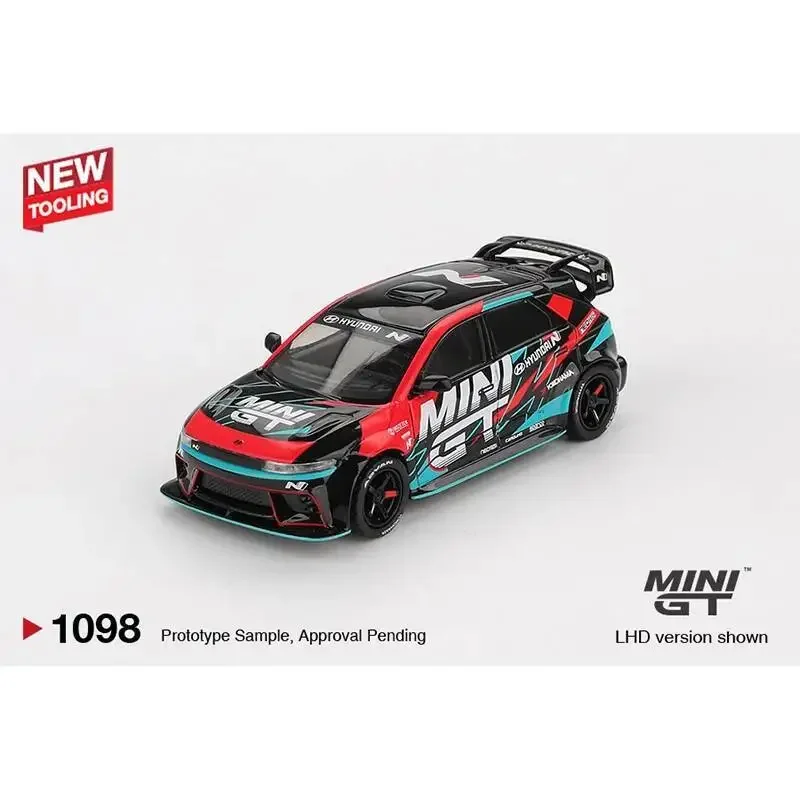 ما قبل البيع MINIGT 1098 1:64 هيونداي أيونيك 5N MINI GT RS 01T 2025 طوكيو السيارات صالون دييكاست نموذج سيارة جمع اللعب هيونداي