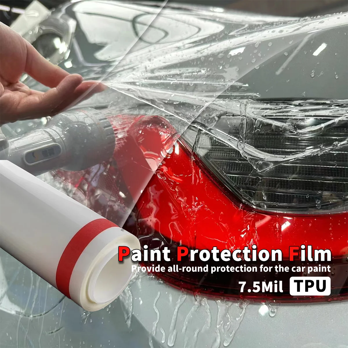 

152CM*15M 7.5Mil TPU PPF transparent car protective films Hydrophobic cratch resistant TPU high gloss car paint protective film