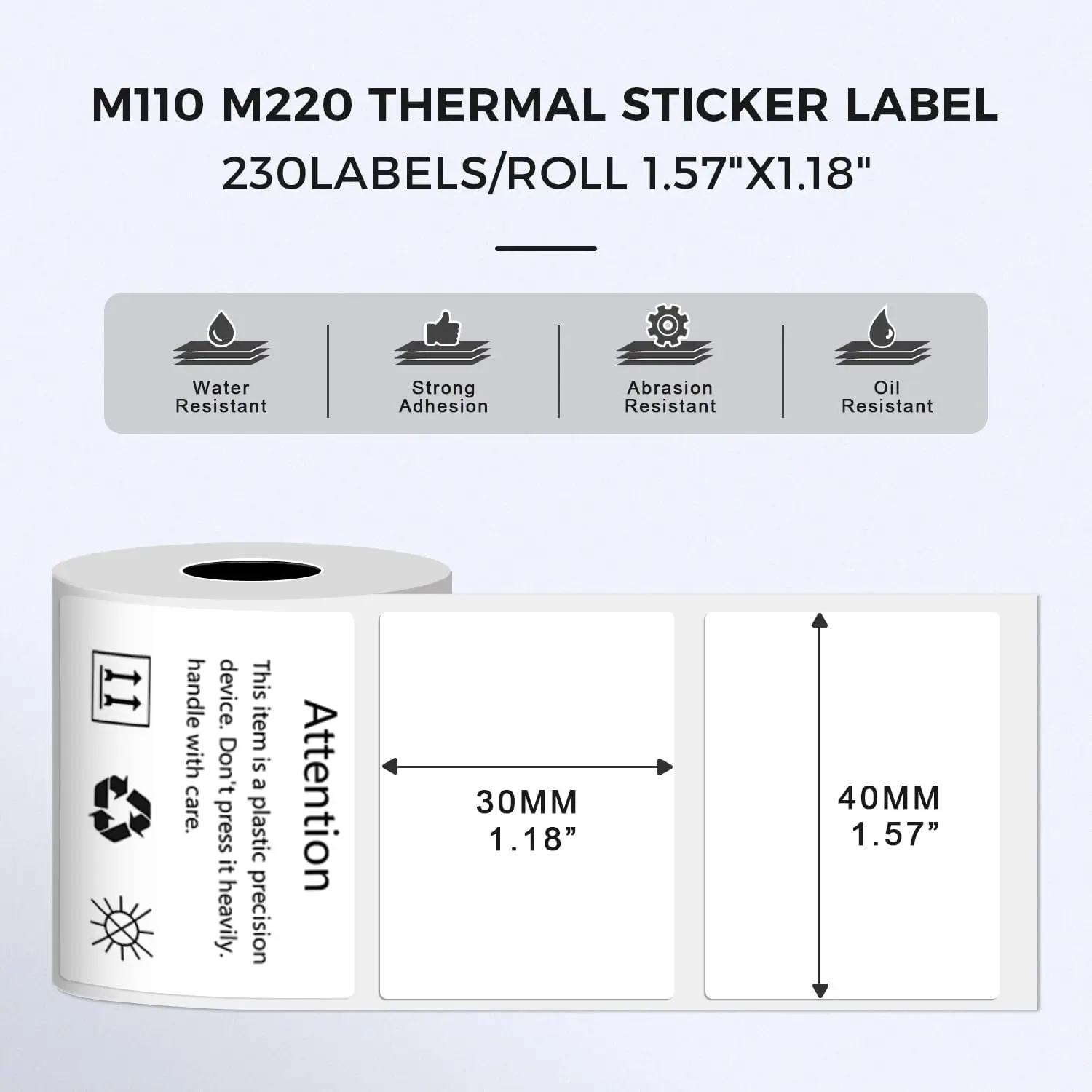 Thermal Labels For M110/M221/M220/M120/M200 Printer 1.57\