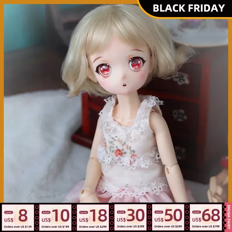 New Arrival Shuga Fairy Bjd Doll Chitan 1/6 Resin Jointed Anime Figure Cute Baby Toys for Kids Girl Birthday Gift