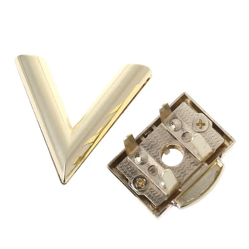 Zapięcie kształcie litery V Zamki obrotowe Twist Lock Metalowe okucia do torebek DIY Torba na ramię
