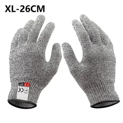 2pcs Cut Resistant Gloves Food Grade Safety Cutting Gloves Level 5 Protection For Oyster Shucking Fish Slicing Meat Wood Carving