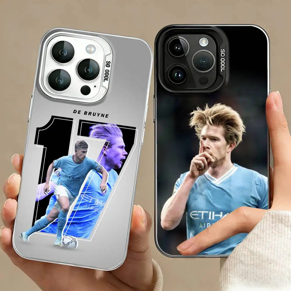 Capa de Celular K-Kevin De Bruyne KDB para iPhone 17, 16, 15, 14, 13, 12, 11 Plus, Pro Max, XS, Capa de Celular Prata Colorida