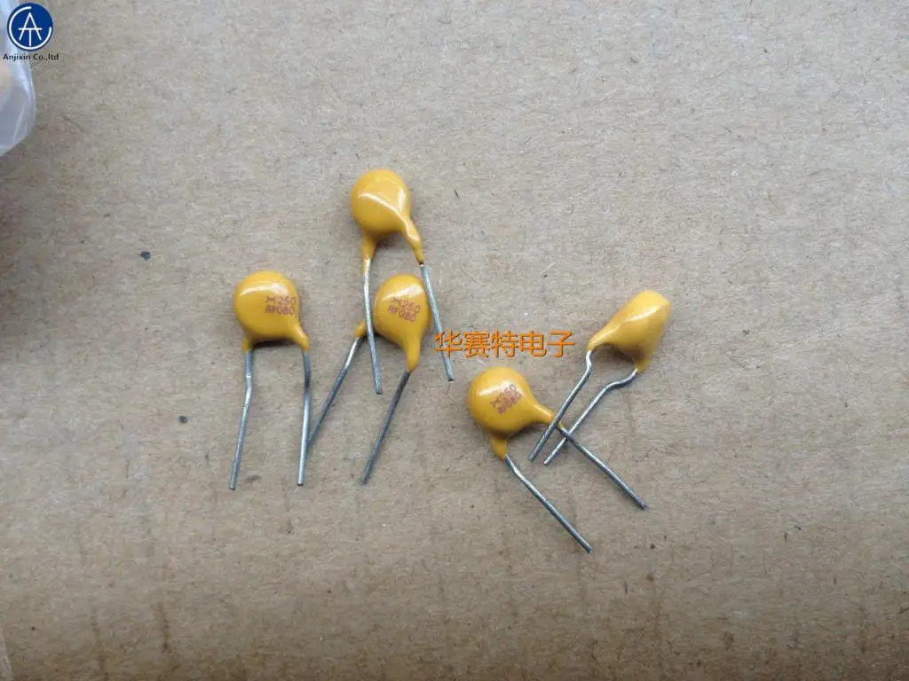 30pcs 100% orginal new in-line resettable fuse 25C TFC8C/80MA 250V Tyco tyco RF080 250V 80MA