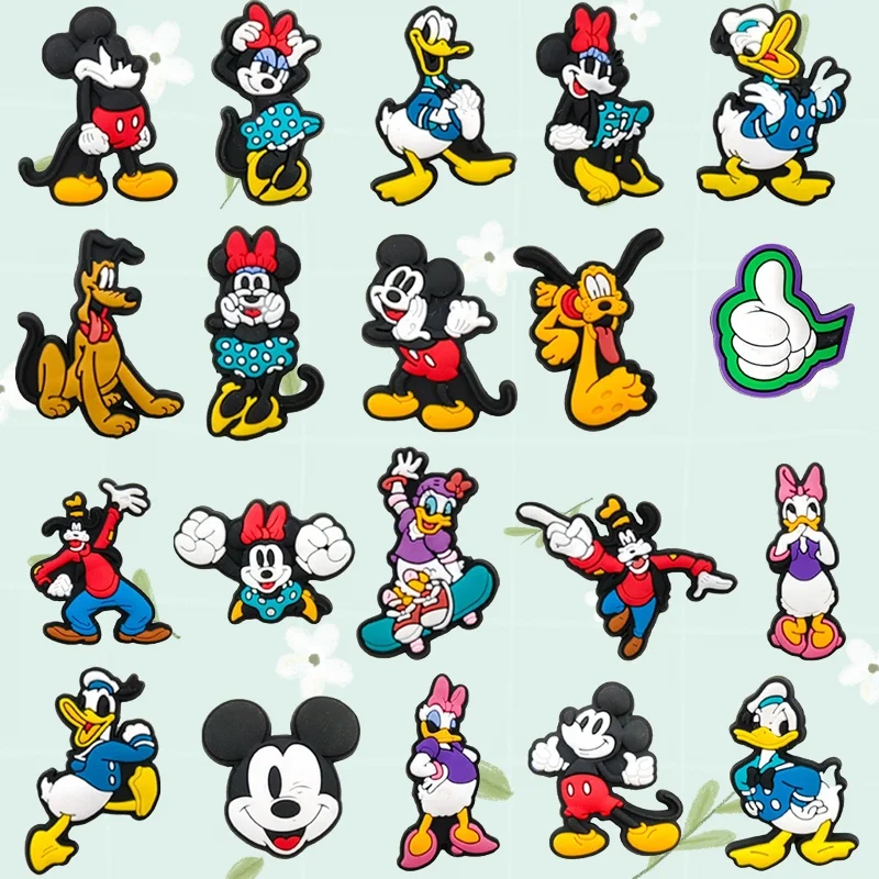 

Mickey & Minnie Cartoon Charms Set Cute DIY Sandals Accessories for Girls Kids Decorative Clogs Shoe Charms Gift