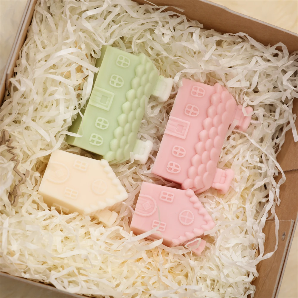 Boowan Nicole Cozy Miniature Dwelling House Candle Silicone Mold 3D Fairy Tale Building Aroma Candle Making Home Decor