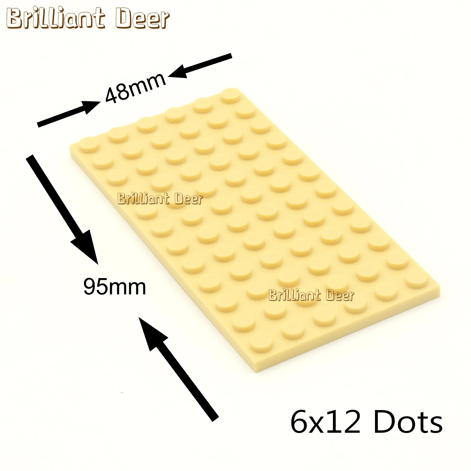 10PCS 6X12 Dots Base Plate Classic MOC DIY City Figures Building Blocks Bricks Parts Compatible with 3028 Children Toys Gift