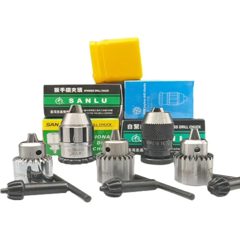 EDM JTO Spanner Drill Chuck Keyless SANLU 0-3.0mm Electrode Tube Stainless Steel Box for EDM Drilling Machine