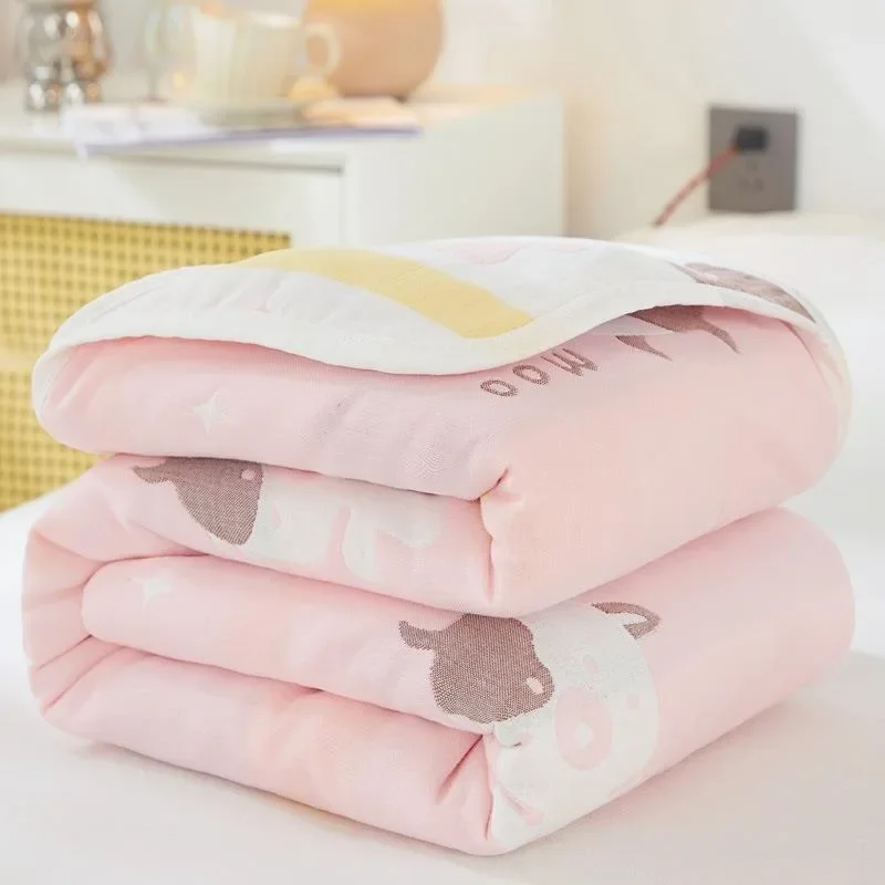 بطانيات صيفية للأسرة ناعمة دافئة 100% قطن مفردة مزدوجة الحجم من قماش الجاكار الصلب لحاف صيفي مفرش سرير بطانيات منشفة