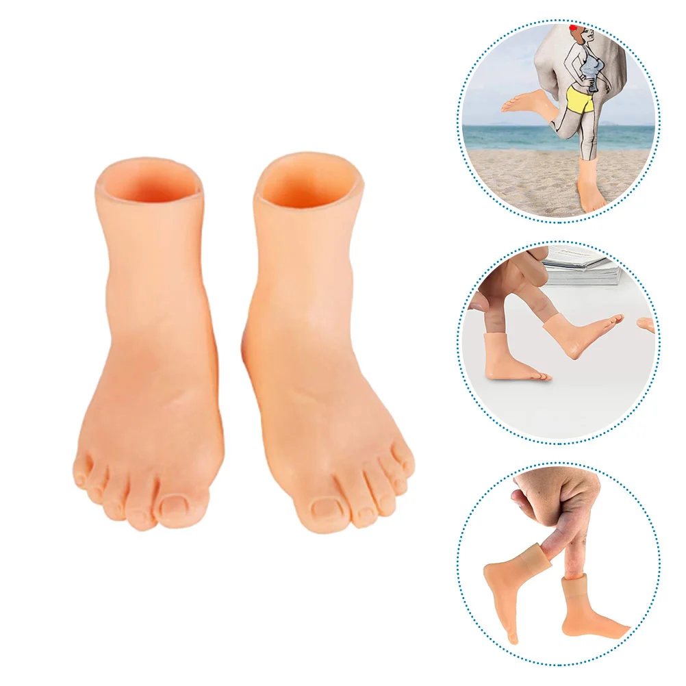 

10 Pcs Toy Funny Cat Mini Left Foot and Right Toe Finger Puppet Puppets for Babies Beige Hand