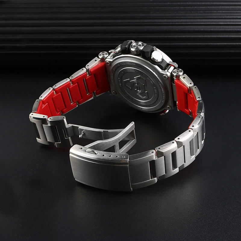 For CASIO G-SHOCK MTG-B1000 B2000 Watchband MTG-G1000 316L Stainless Steel Wristwatch Strap Metal Bracelet Men Watch Accessories