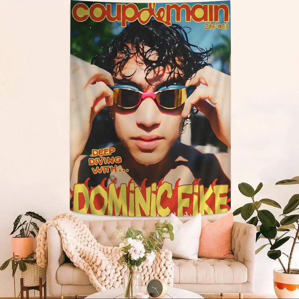 Pop Singer Dominic Fike Cartoon Tapestry Art Science Fiction Room Home Decor Wall Hanging Home Decor