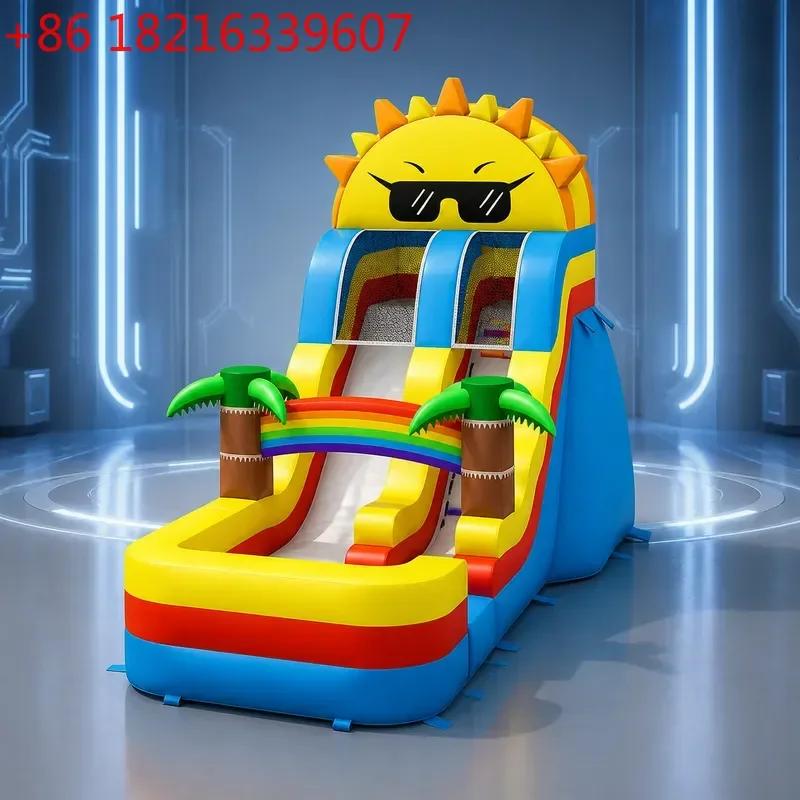 Inflatable Slide Swimming Pool Small Home Size Outdoor Commercial Inflatable Castle