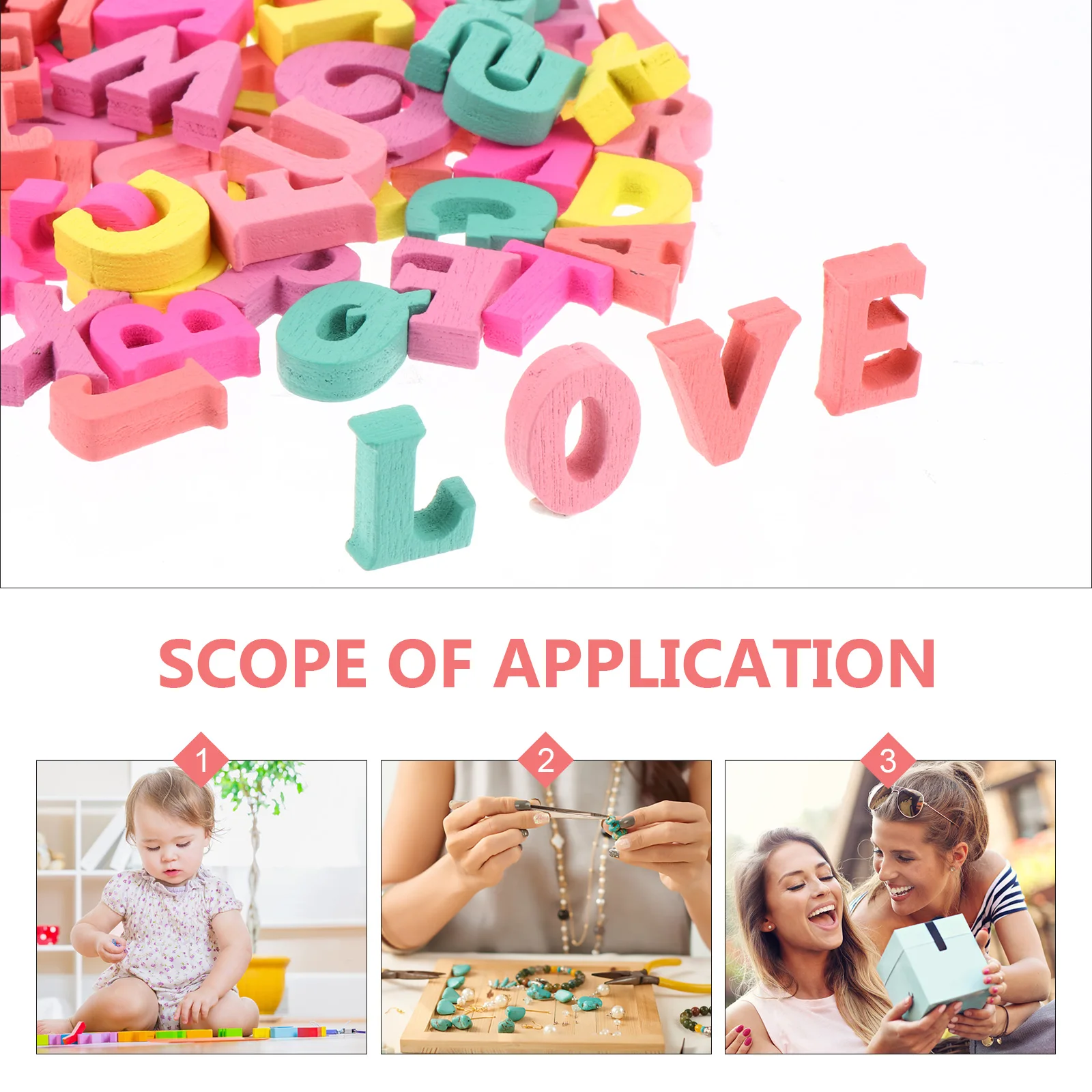 

100pcs DIY Jewelry Wood Pieces Smooth Prime Material Colorful Decor Craft Embellishments Wooden Accessories Montessori