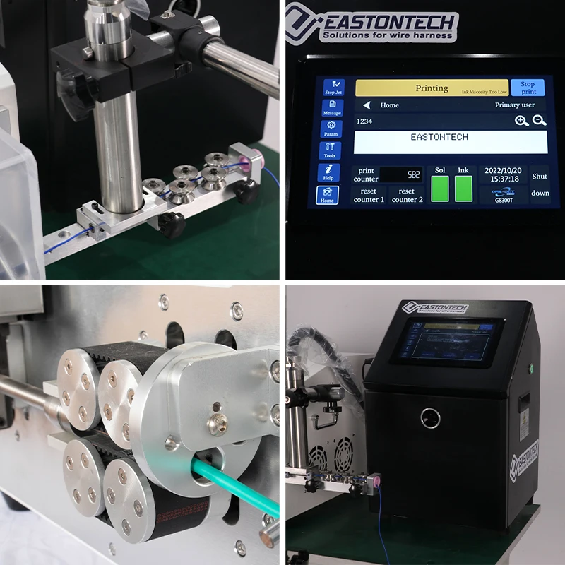 EW-05A+P Automatic Cable Wire Cutting Stripping Printing Machine Electrical Wire Printing Machine Cable Inkjet Marking Machine