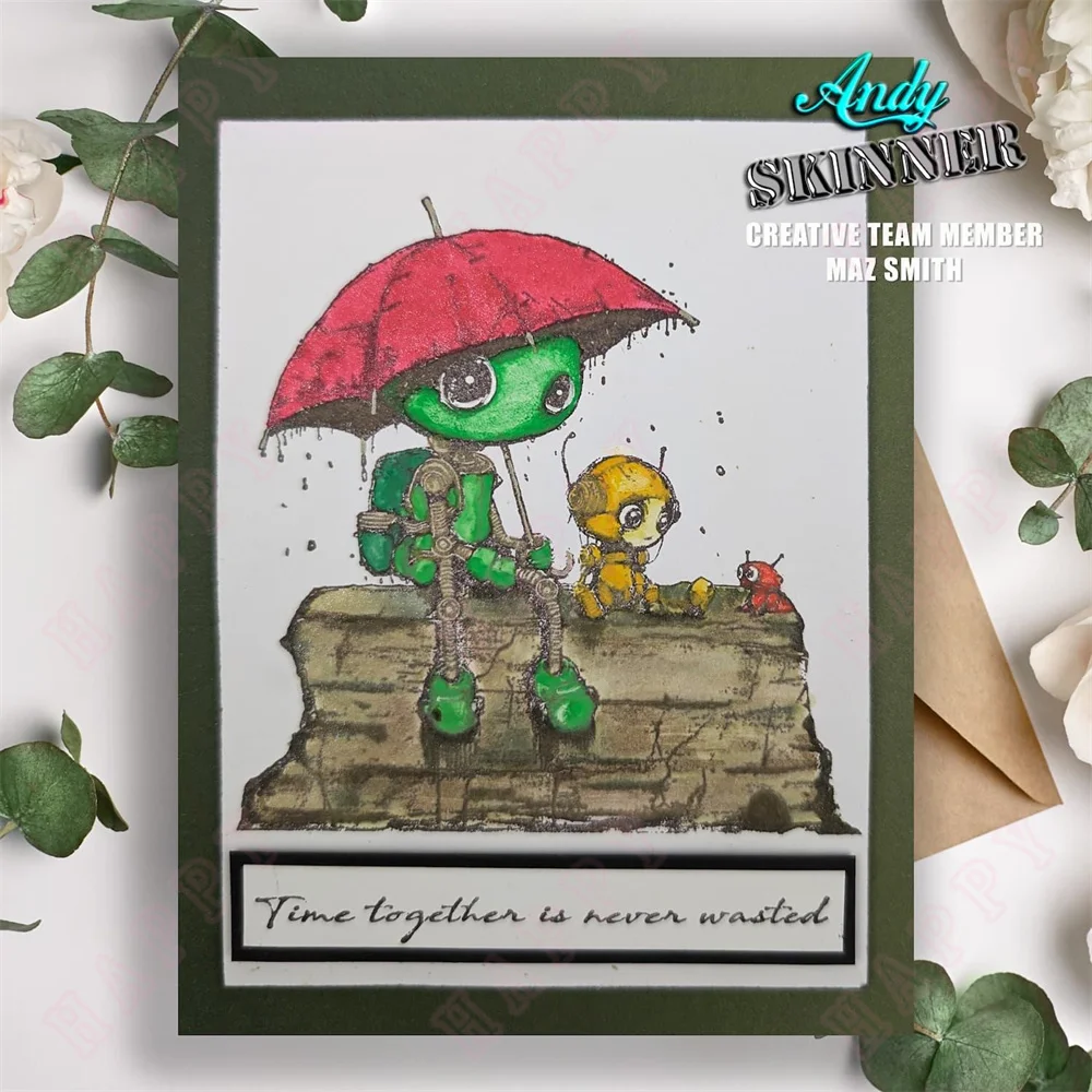 Scrapbooking Stamp new 2024 Rainy Day Silicone Stamps Hallowmas Decoration Embossing Stencil Template DIY Greeting Card Handmade