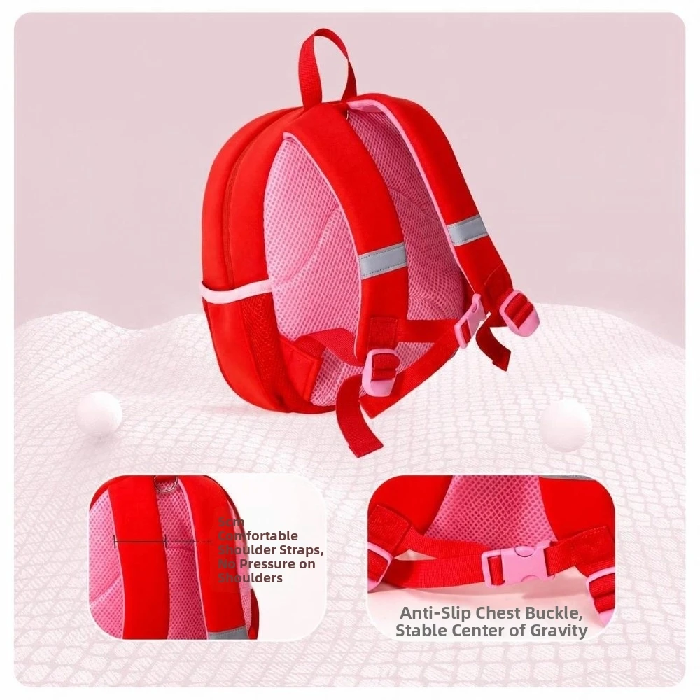 Lightweight Baby Harness Backpack Adjustable Safety Leash Design Cartoon Backpack Multi-Pocket Storage Soft Padding Back