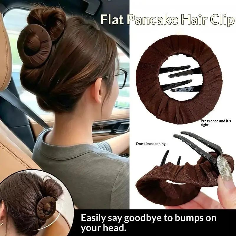 Fashion Flat Pancake Hair Claw Clip For Women Sports Sleep Non Slip Soft Padded Hair Clip Accessory