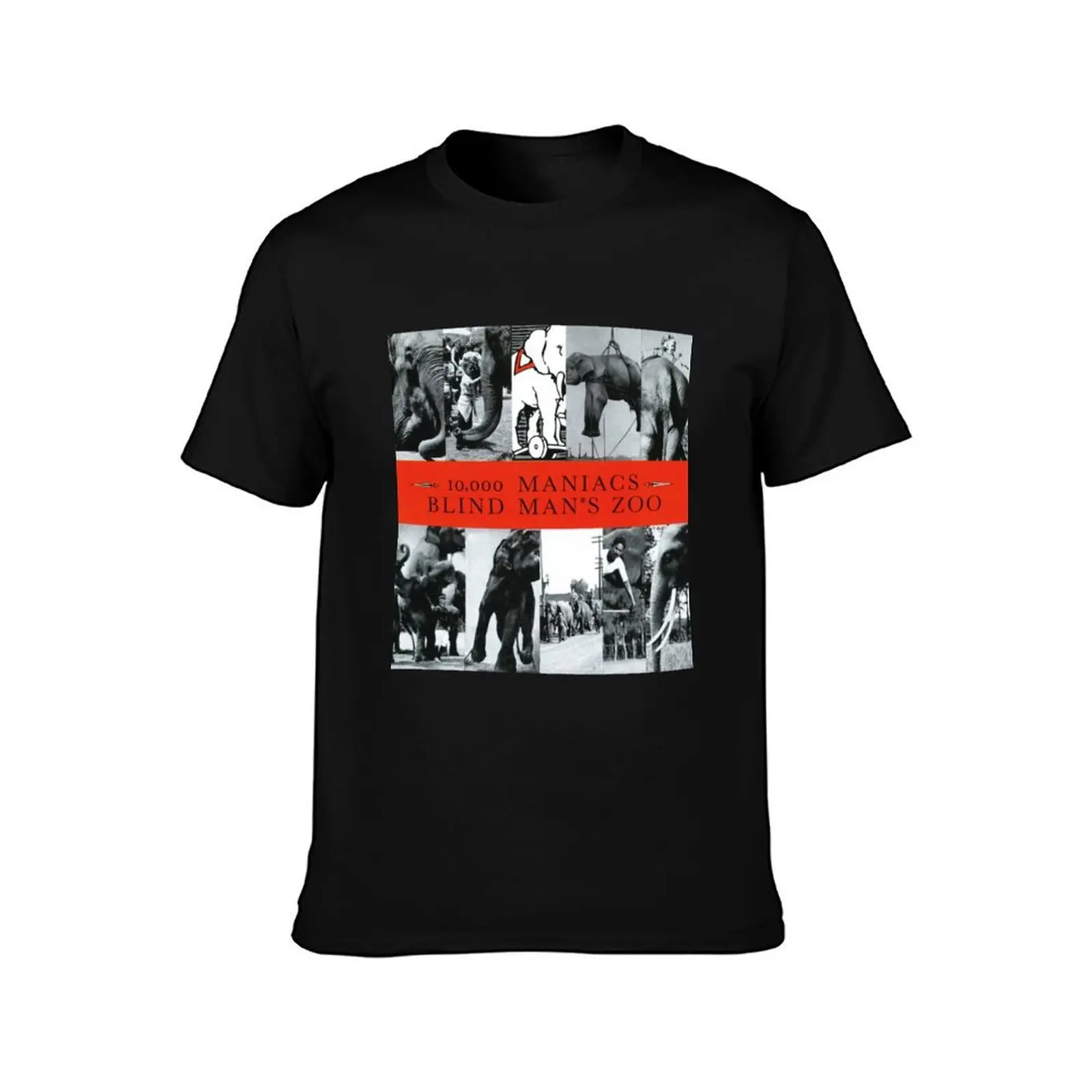 Blind mans zoo T-Shirt, Summer Casual Cotton Tee, Oversized Streetwear Tops, Vintage Graphic Print, Loose Fit Short Sleeve