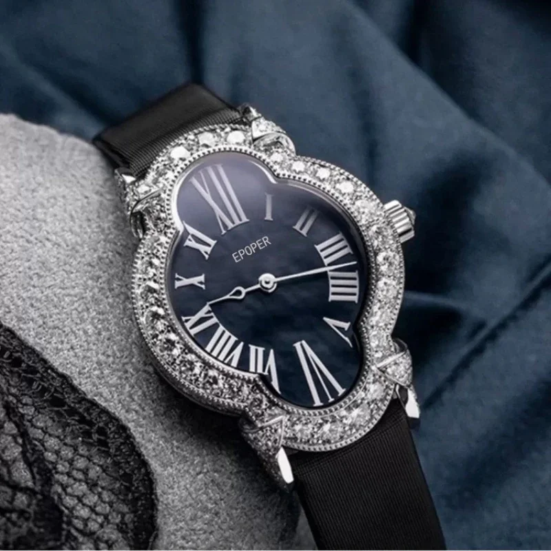 Vintage Minimalist Quartz Women's Watch Japanese Movement Roman Numerals Dial Leather Waterproof Ladies Watch relojes para mujer