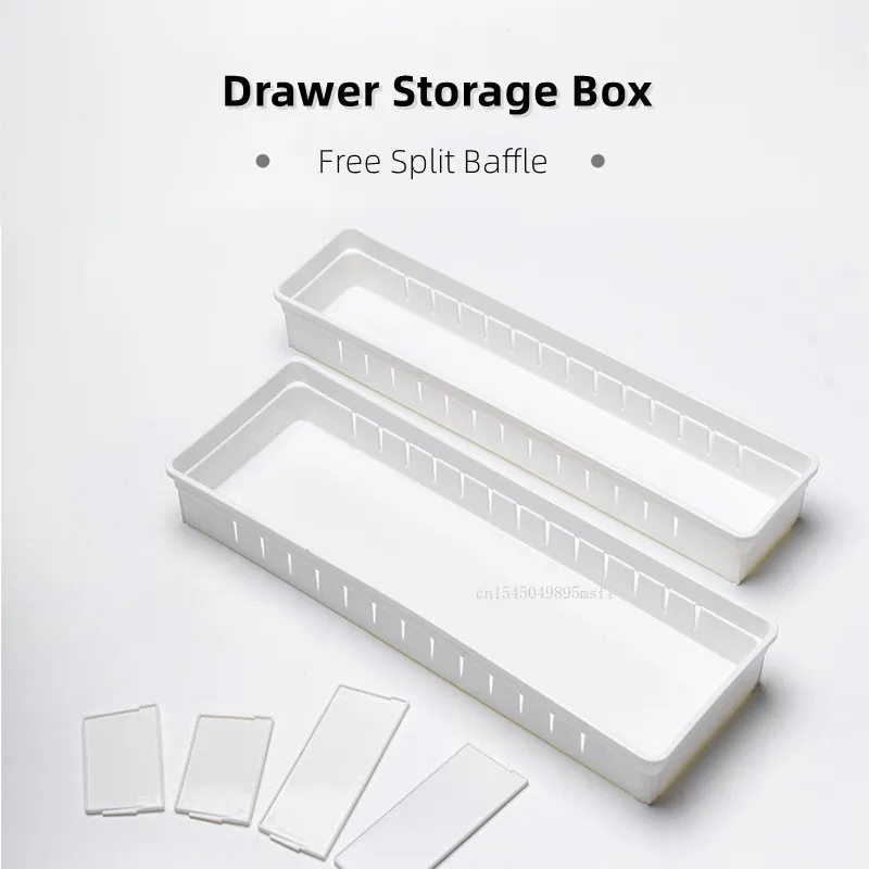 Kitchen Drawer Organizer Cutlery Storage Box Adjustable Cabinet Organizer with Divider Board Utensil Storage Box for Drawers