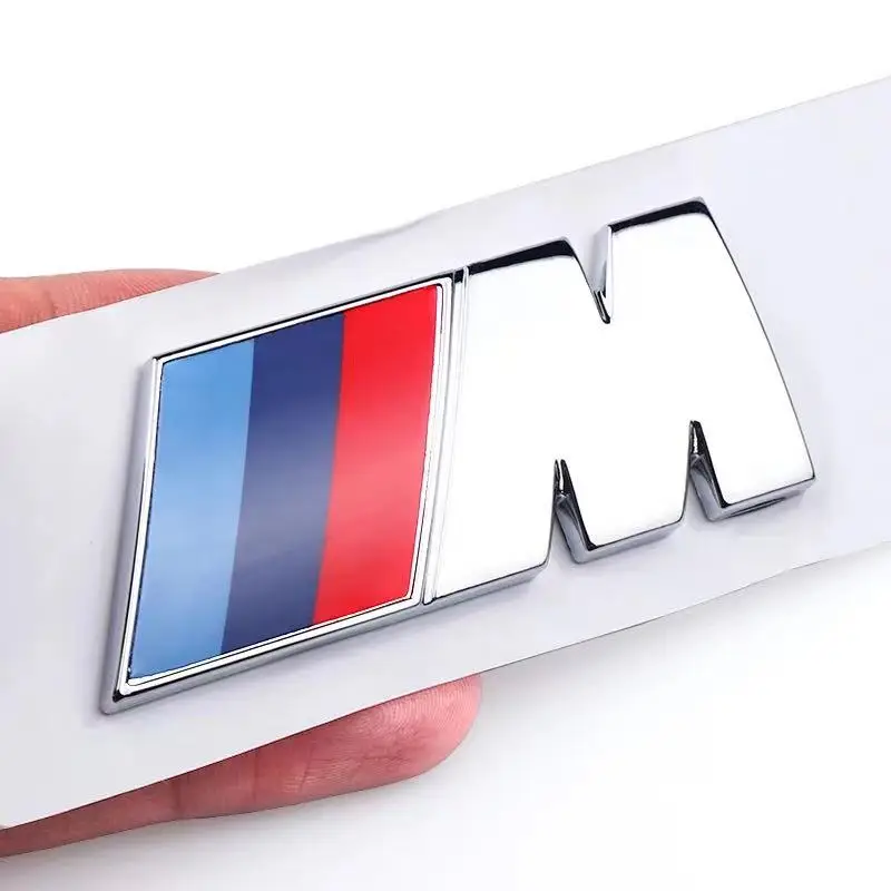 3D ABS M Logo Car Body Side Badge Body Rear Trunk Decor Sticker Car Modification Accessorie For All BMW M Power X1 X3 X5 X7 E71