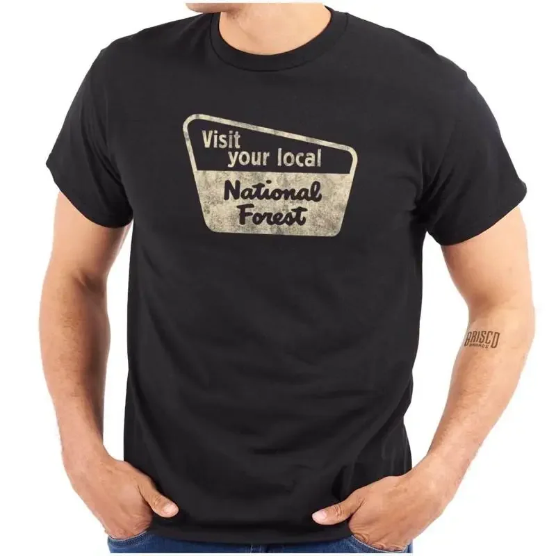 

Visit Your Local National Forest Campground Womens or Mens Crewneck T Shirt Tee