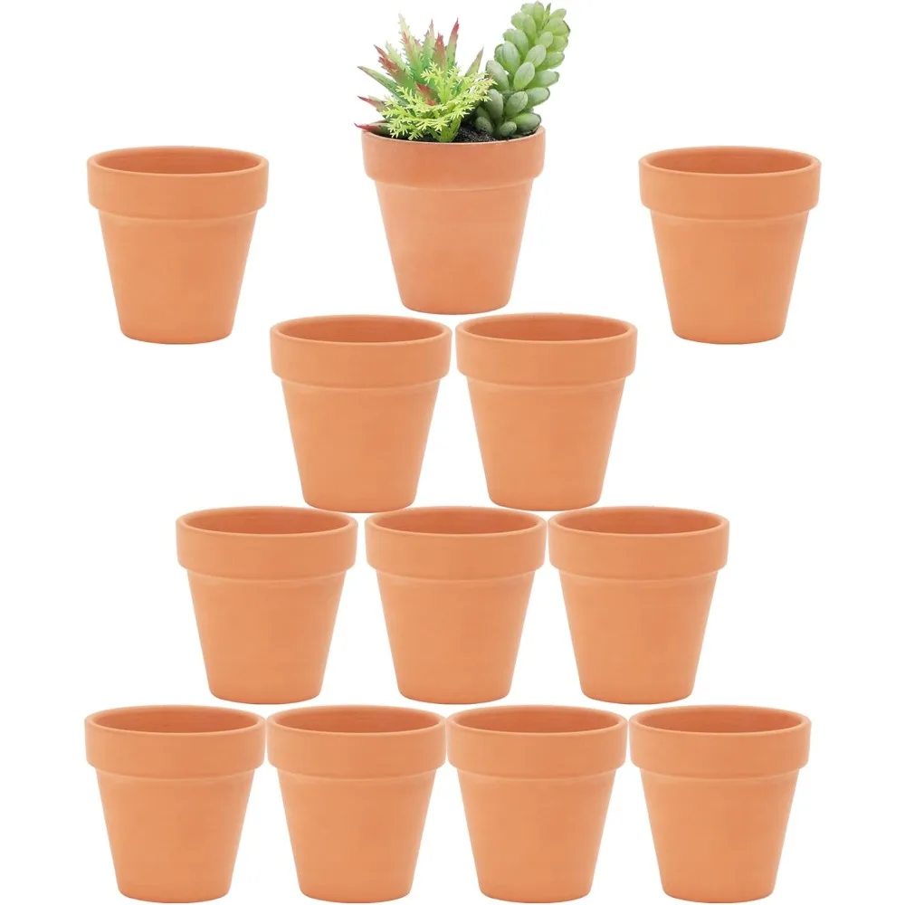 

2.5 inch Terracotta Pots with Drainage Holes,Small Mini Clay Ceramic Pottery Planter,Cactus Flower Terra Cotta Pots,Succ