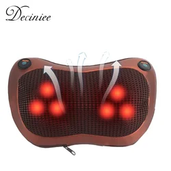 Massage Kissen Entspannung Vibrator Elektrische Kopf Schulter Zurück Heizung Kneten Infrarot Therapie Kissen 3D shiatsu Neck Massager