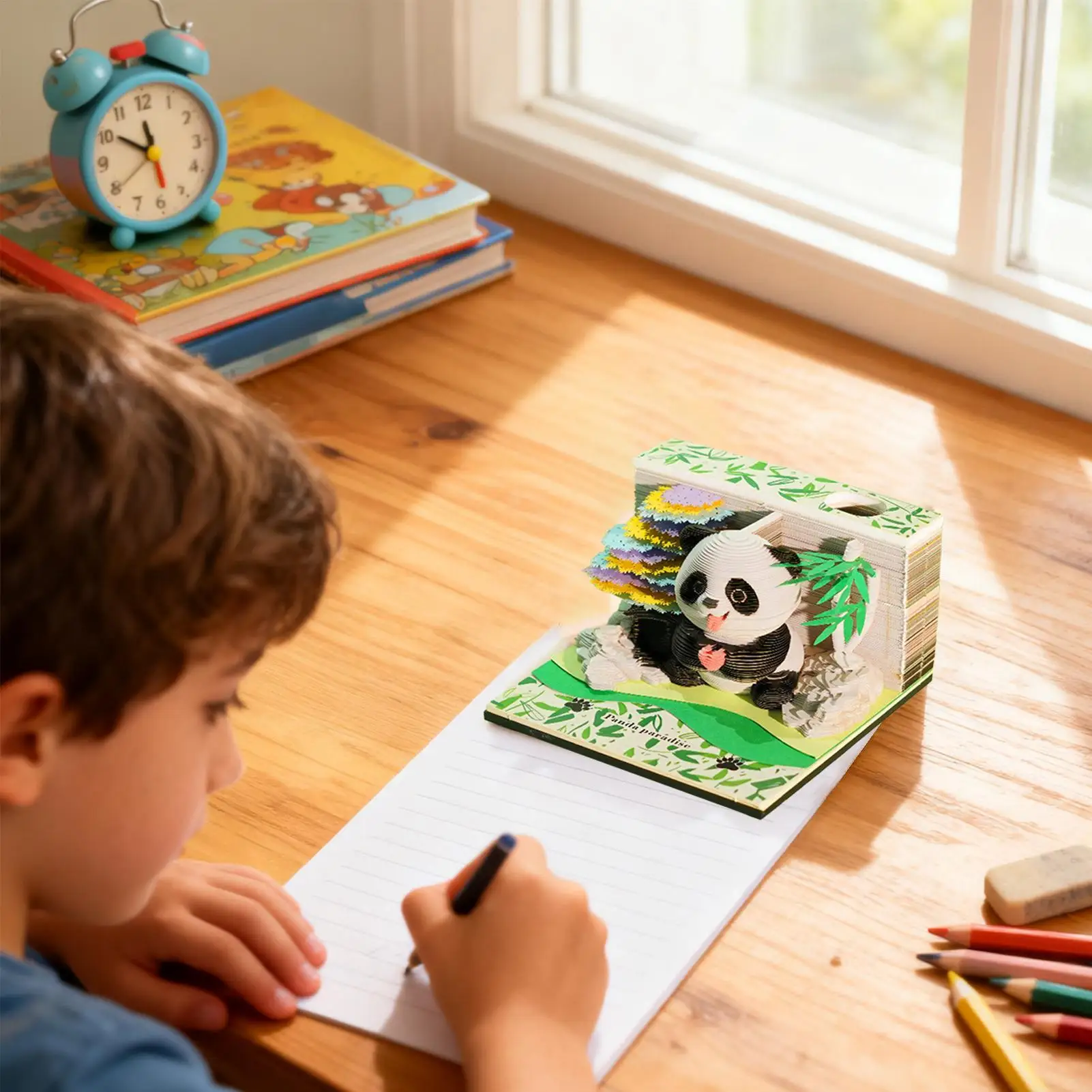 

3D Calendar Panda Design Notepad Cute Paper Sculpture Calendar For School Classroom Home Teacher Commute Christmas Holiday