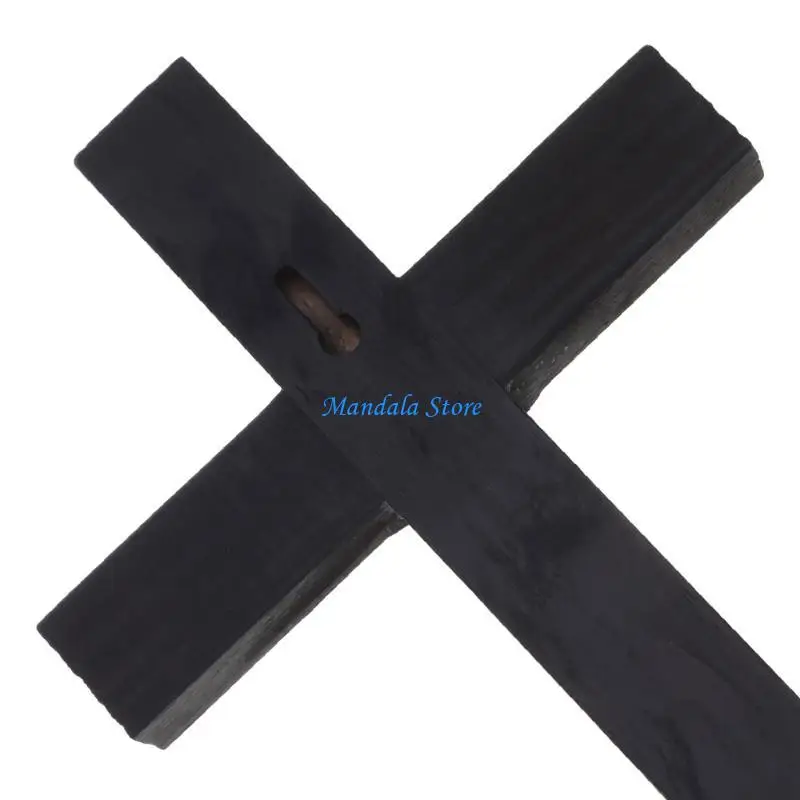 

U2JC Wooden for Cross Christ Ornaments Wall Hanging Table for Cross Home Chapel
