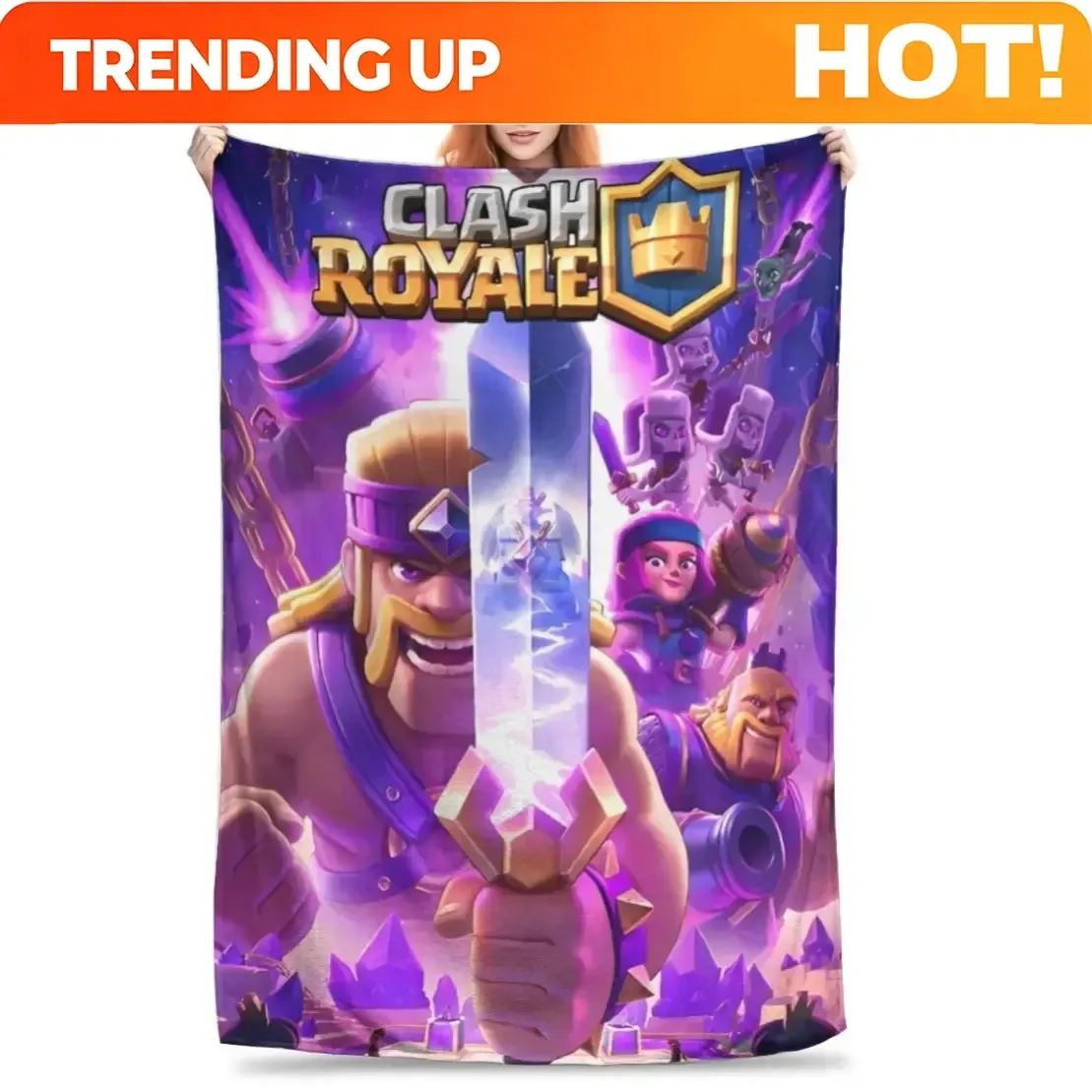 Customize Clash Royale Game Super Soft Blanket  Kids Plush Throw Blanket Street Trend Couch Bed Flannel Bedspread Sofa Bed Cover