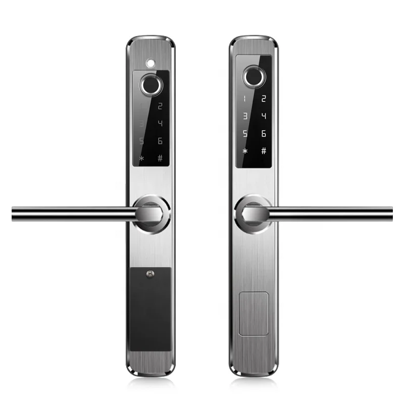 

New Waterproof Double-sided Broken Bridge Aluminum Fingerprint Smart Door Lock With Tuya APP Control PST-F2-22