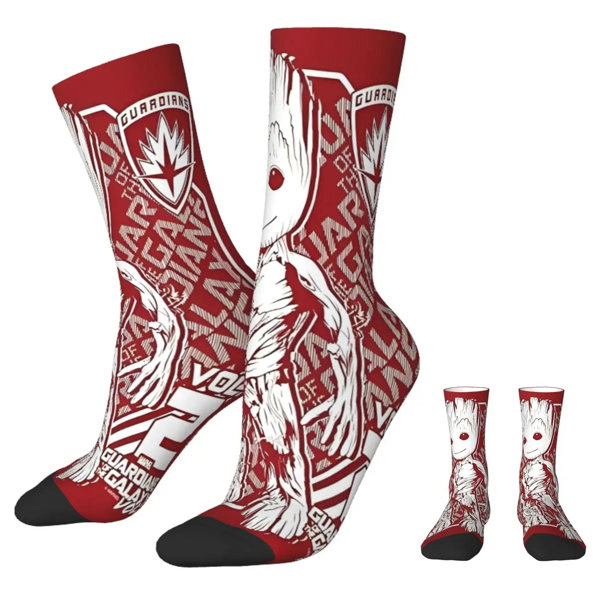 

Guardians Of The Galaxy Socks groot Vintage Stockings Couple Medium Soft Outdoor Socks Spring Graphic Non-Slip Socks