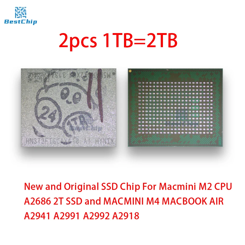 New and Original SSD Chip For Macmini M2 CPU A2686 2T SSD and MACMINI M4 MACBOOK AIR A2941 A3113 A3114 A2991 A2992 A2918