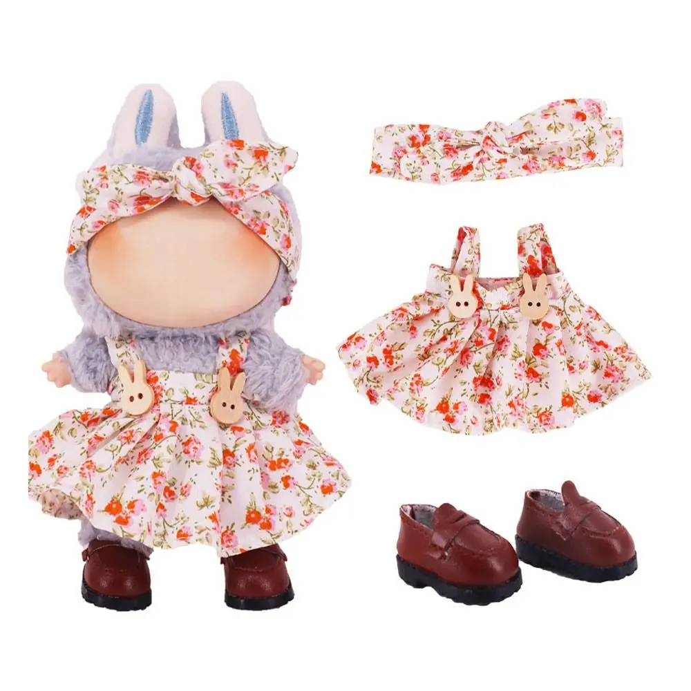 Robe à bretelles avec nœud en perles pour robe à bretelles Labubu, jupe de poupée de remplacement faite à la main, bricolage, plusieurs Styles pour vêtements assortis