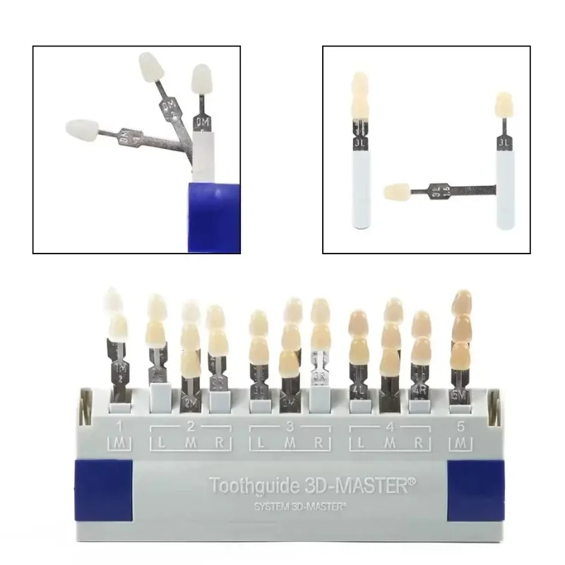 29/16 Colors Dentistry Clinic Colorimetric Plate Dental Vita 3D Master Teeth Whitening Comparing Toothguide Bleach Shade Guid