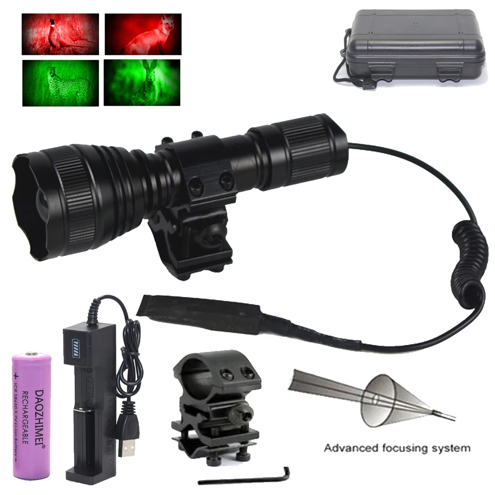 

Super Bright LED Flashlights T21 Outdoor 1000LM 400-500 Yards Range Tactical Hunting Led Torch for Night Riding Camping Hiking