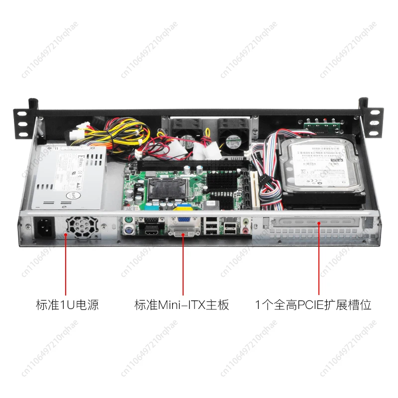 

1U short server chassis 1U250L short chassis, equipped with Mini-ITX main board 1U power supply