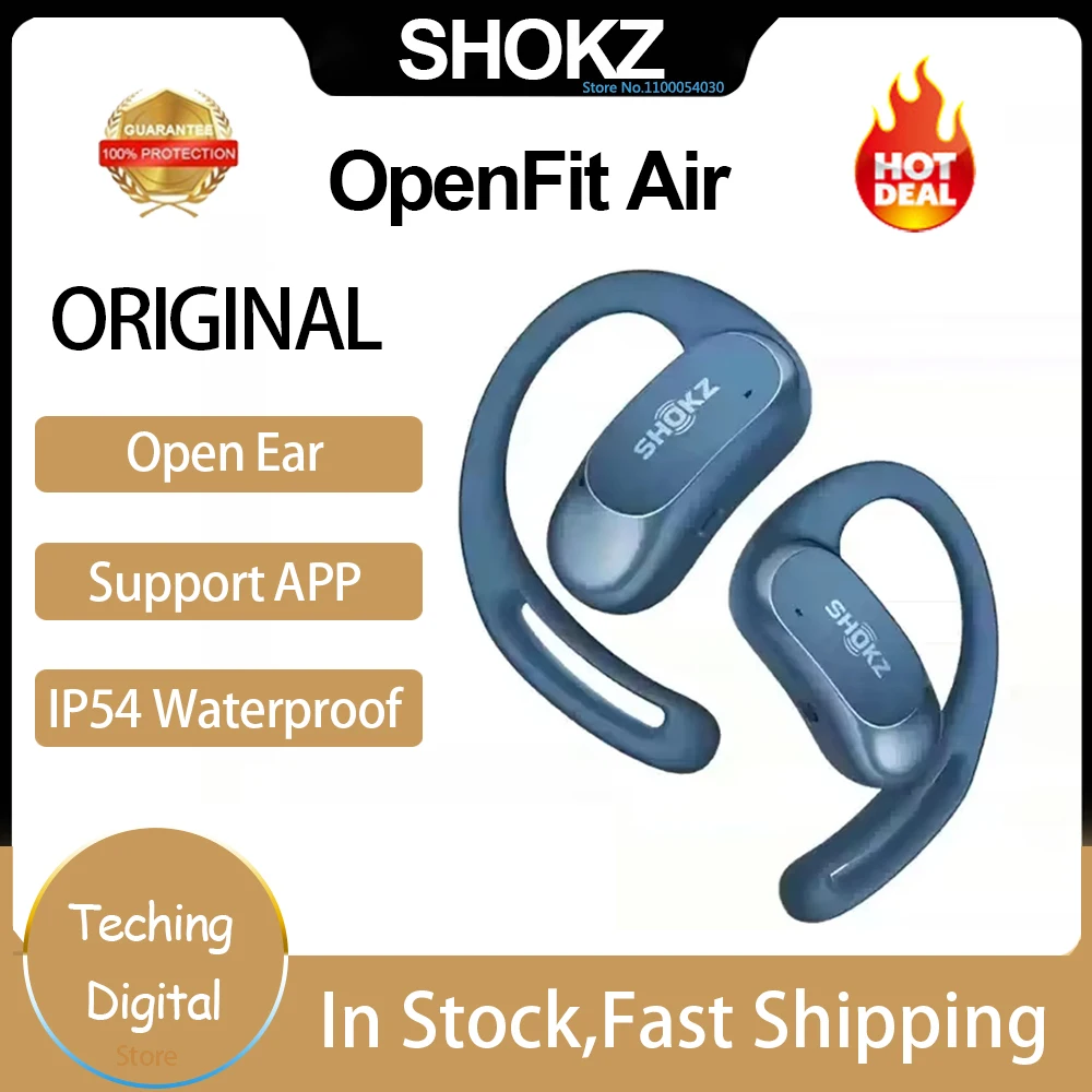 Original Shokz OpenFit Air T511 Wireless Bluetooth Earphone Open
