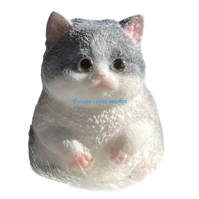 090B Novelty Squeeze Toy Simulation Cartoon Kitten Squeeze Toy for Work School